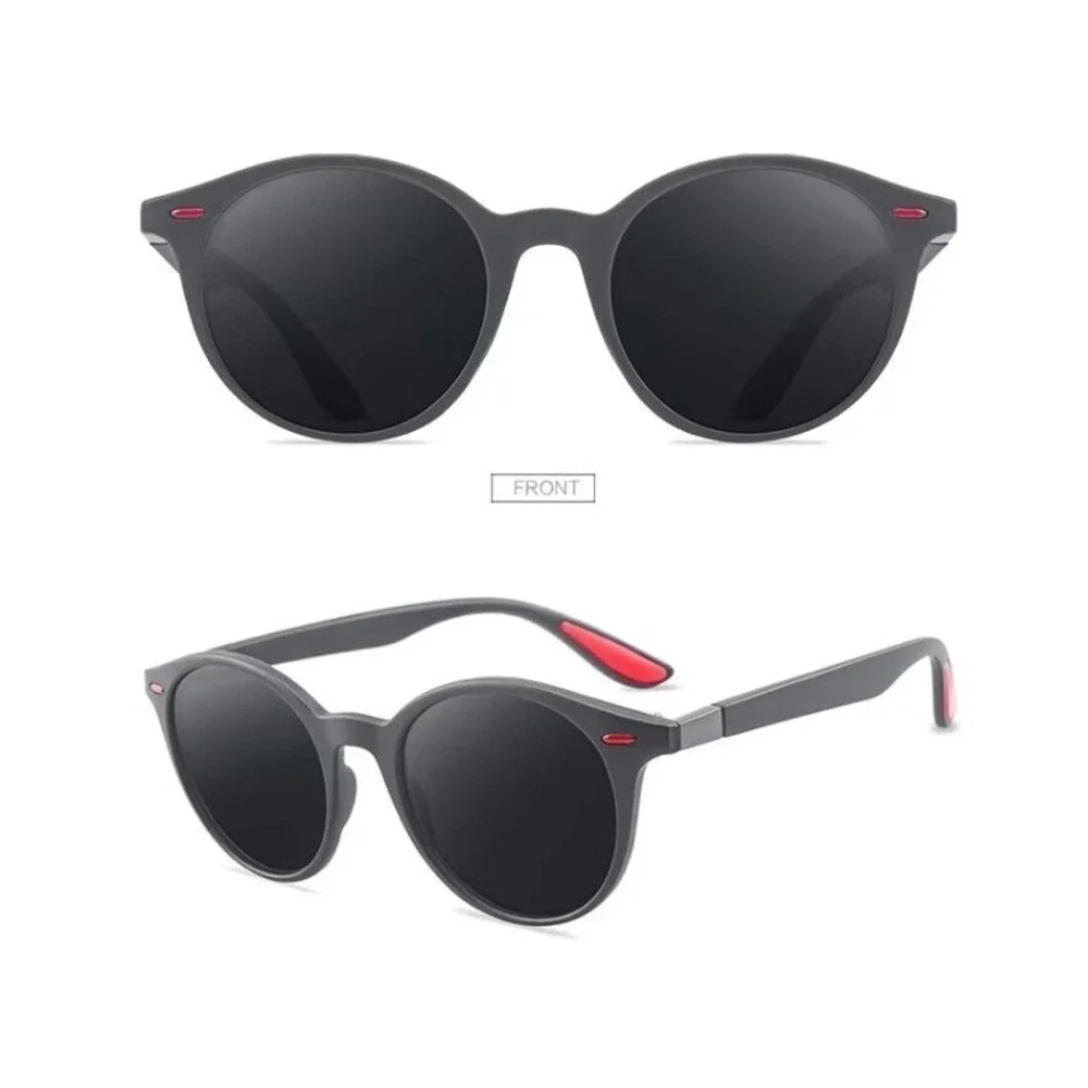 Polarized Sunglasses Men Driving Fishing Round Frame Sports Lentes Gafas Humbres